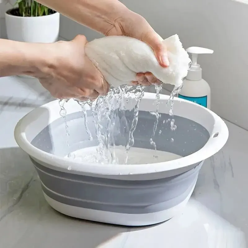 Travel Kitchen Accessories - Plastic Folding Basins Portable Wash Basins