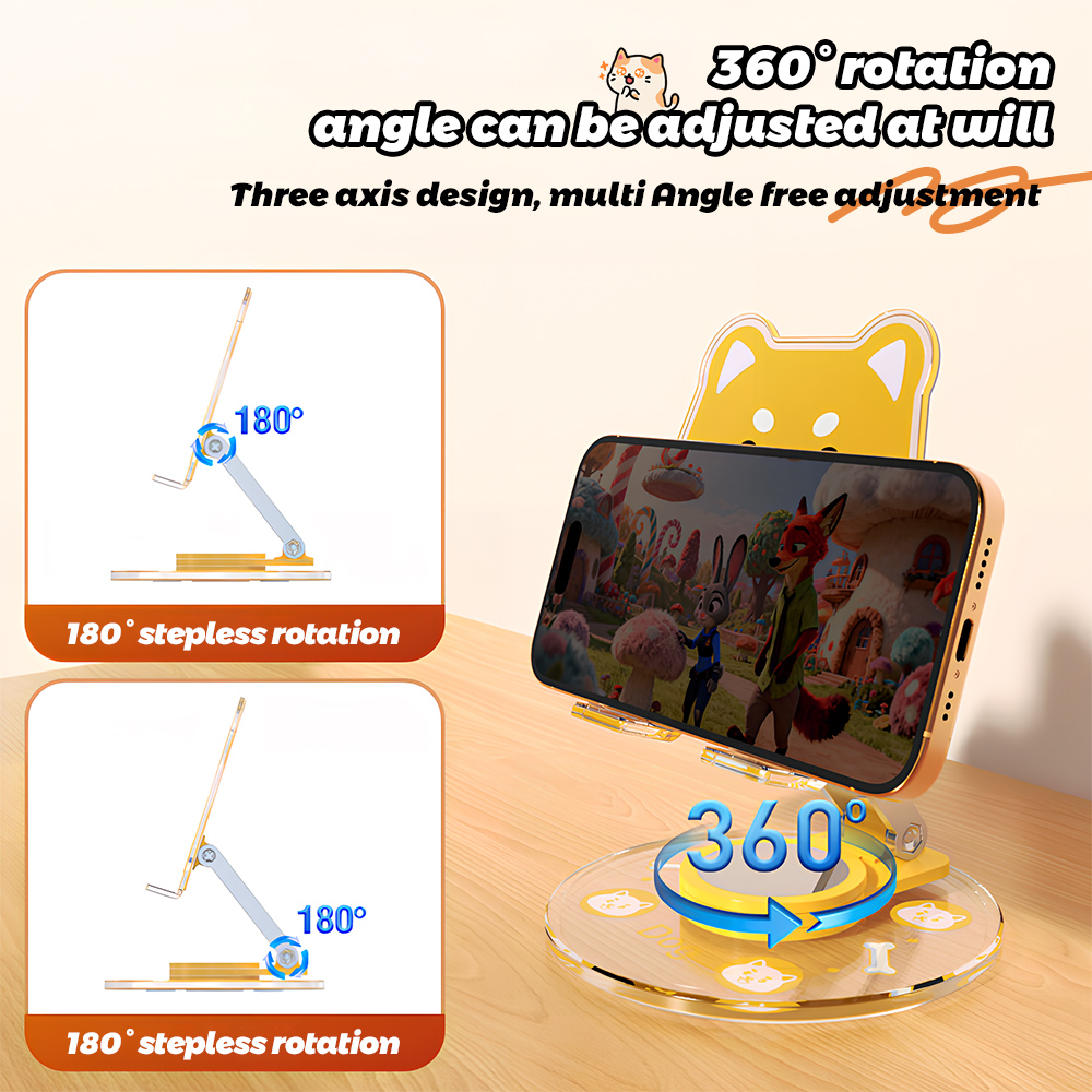 Cute Animal Phone Stand 360 Ro - Travel Accessories Online ulasan dan harga