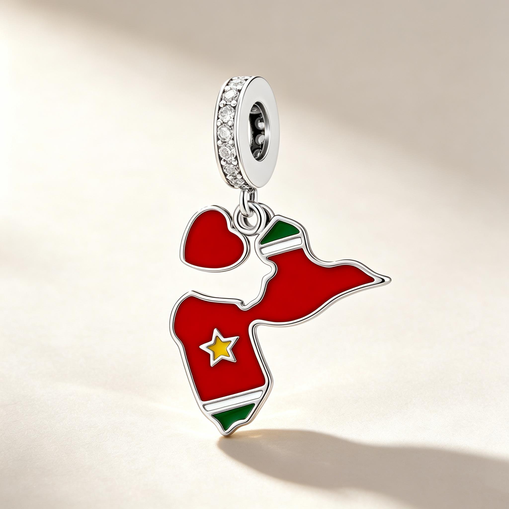 925 Silver Enamel National Fla - Travel Accessories Jewelry ulasan dan harga