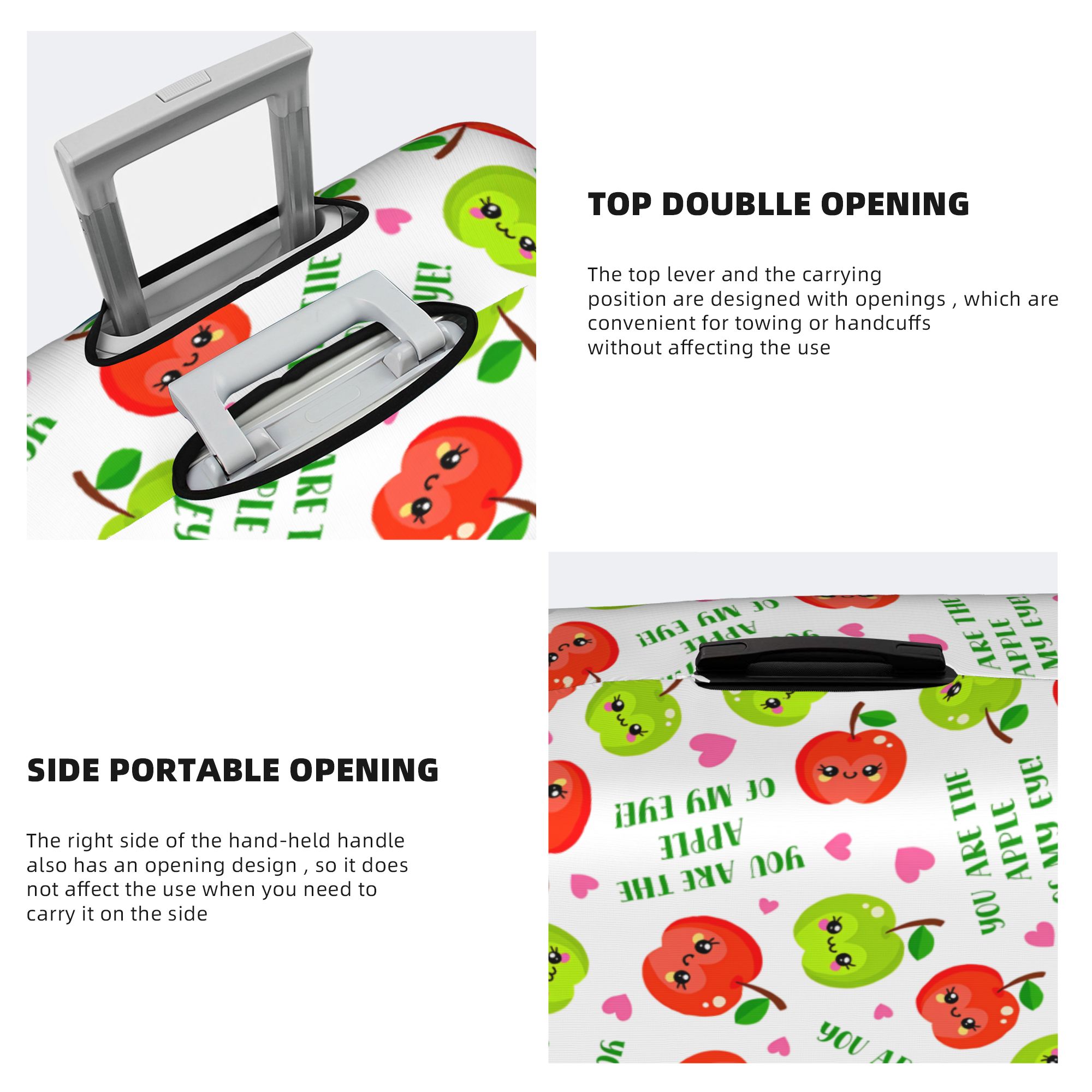 Kawaii Apple Cute Faces  Lugga - Travel Accessories Apple ulasan dan harga