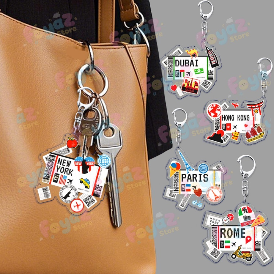 Retro Traveling Plane Keychain - Travel Accessories Plane ulasan dan harga
