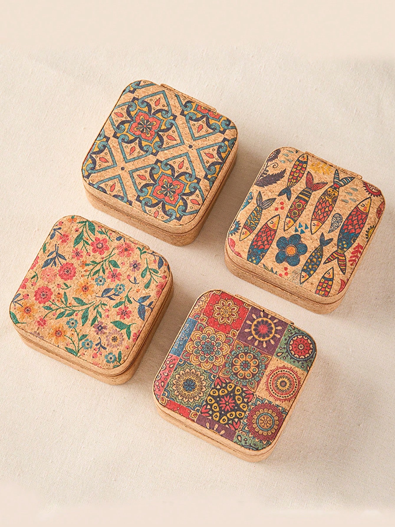 Square Vintage Bohemian Patter - Travel Accessories Jewelry ulasan dan harga