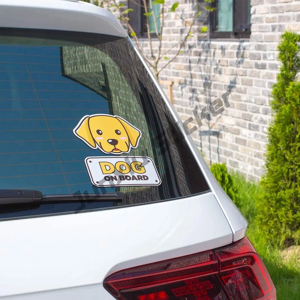 Dog on Board Car Sticker Bumpe - Travel Accessories Online ulasan dan harga