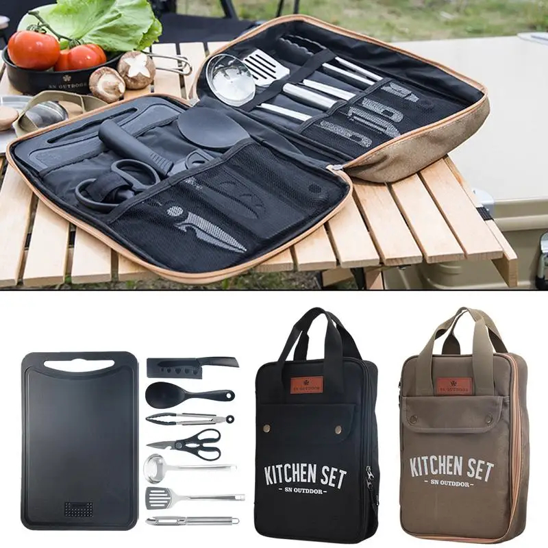 8pcs Camping Kitchen Cookware  - Travel Kitchen Accessories ulasan dan harga