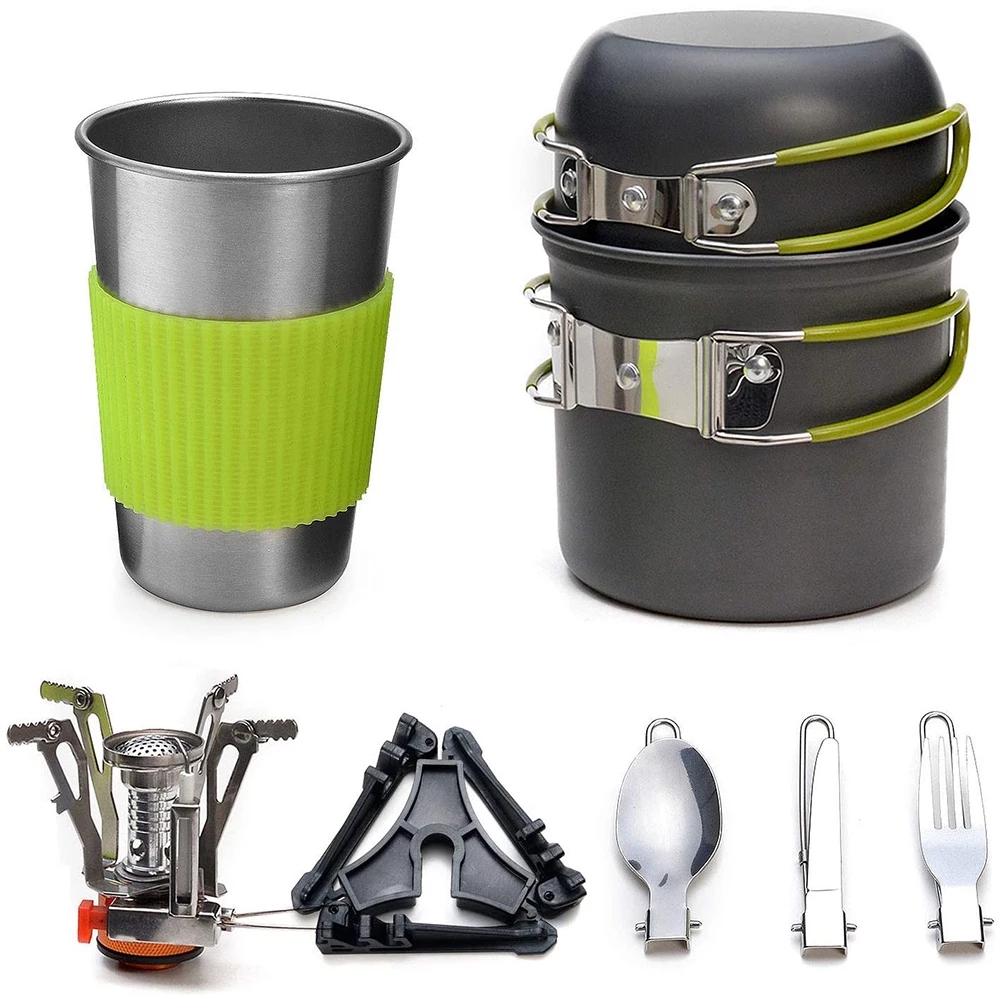 Camping Cookware Kit with Stov - Travel Kitchen Accessories ulasan dan harga